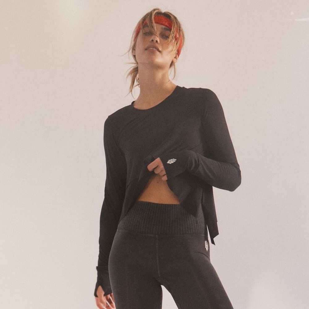 Free People Movement Black Tempo Long sleeve SIZE M